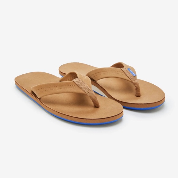 Hari Mari Fields Tan/Blue Flip Flops Shoe NWT Size:9 - Picture 4 of 11